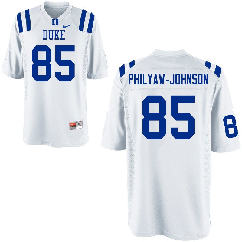Men #85 Damond Philyaw-Johnson Duke Blue Devils College Football Jerseys Sale-White